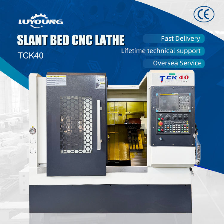MARCH EXPO Slant Bed Cnc Turning Center TCK40 Cnc Lathe Machine with Hydraulic Turret