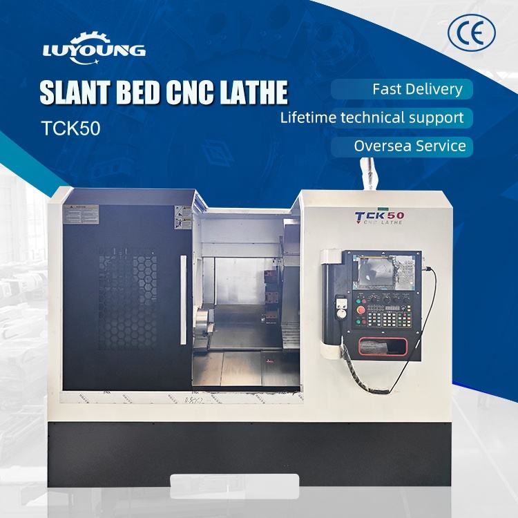 MARCH EXPO High Precision Slant Bed GSK Controller System Cnc Lathe TCK50 *500 Metal Turning CNC Lathe with Living Turret